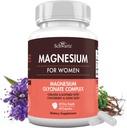 4-in-1 Magnesiumbisglysinaatti täydentää naisille - magnesium Complex Chasteberry, Dong Quai & B6-vitamiini stressin lievittämiseen, parempi uni, hermo, luun ja lihasten tuki - 60 kapselia