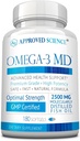 Omega-3MD - Fish Oil EPA & DHA - Parantaa kognitiivista terveyttä - 1 pullo - 3 kuukauden tarjonta