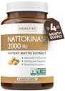 Terveys Harmony Nattokinaasi 2000 FU (ei-GMO) Tehokas Nattokinaasi täydentää valmistettu luonnollisesti fermentoitu soijapapuja - (4 kuukauden tarjonta) 120 Vegan Natto kapselit