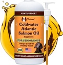 Natural Dog Company Coldwater Atlantic Salmon Oil for Dogs (16oz) - Senior Dog Fish Oil Supplement Omega 3, Helppo kaivaa Senior Dog Fish Oil, Liquid Dog Fish Oil Joint Support Supplement