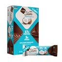 NuGo Slim Dark Chocolate Paahdettu kookos, 16g Vegaaniproteiinia, 3g sokeria, 7g kuitua, matala net Carb, Keto Friendly, Gluteeniton, 12 C