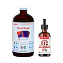 LIQUIDHEALTHedelmä Neurologic Nootropic Focus Supplement & Organic Metyyli B12 5000 mcg vitamiineja kanssa Tart Cherry mehua immuuni tukea, parempi muisti & keskittyminen, luonnon energia, yleinen terveys