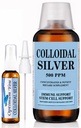 Kolloidinen Silver Liquid 500 ppm, Extra Strength (32 oz) kanssa Spray Bottle Immune Support Supplement 