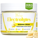 Nollasokeri - banaani Cream Elektrolyyttejä Powder - Virkistävä nesteytys - Kofeiinitonta energiaa kaikki luonnolliset ainesosat - Vegaani, Keto & Paleo - Sokerittomia Electrolyyttejä Powder Drink Mix - 37 tarjoilua