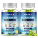 L-Theanine Gummies 400 mg, pureskeltava Theanine Supplement aikuisille & Kids 4+, Natural Stress Relief, zzZ & Focus Supplement, Vegan, Low Sugar, Non-Drowsy, Lemon Flavor, 120 Pureskella