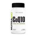 NutraBio CoQ10 Ravintolisä Bioperineen, terveen sydämen toiminta & solutuotanto, 200 mg - 60 kapselia
