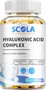 SCOLA Hyaluronic Acid Capsules - 250 mg HA + 10 000 mikrog Biotin, 60 vegan kapselia