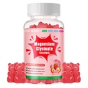 Magnesium Glycinate Gummies 1000 mg - Sokeriton magnesium Kaliumlisä D-vitamiinilla, B6, CoQ10 rauhoittaville mielille ja unille - 60 mansikkatypykkä
