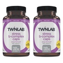 Twinlab Stress B-Complex Caps - Täydellinen B-Complex & 1000 mg C-vitamiini - energiatuen täydentää B12-vitamiini ja B6-100 kapselit (paketti 2)