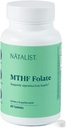 NATALIST MTHF Folate 1000 mcg (L-5-MTHF) Tukee Terveellinen hedelmällisyys & Raskaus naisille - Päivittäinen Folaatti täydentää Lisääntymisterveys & sikiön kehitys - Vegan, Gluteeniton - 60 tablettia