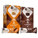 NuGo Slim 24ct Variety - Rapea maapähkinävoi 12 baaria & Brownie Crunch 12 baaria, 16g proteiinia, Keto Friendly, Gluteeniton, 24 kreivi