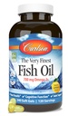 Carlson - Erittäin Finest Fish Oil, 700 mg Omega-3s, Norwegian Fish Oil Supplement, Wild Caught Omega-3 Fish Oil, kestävästi Lähdetty Fish Oil Kapselit, Omega 3 täydennysosa, sitruuna, 240 Softgels