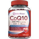 Lääkärin reseptit CoQ10 200mg per Serving, korkea imeytyvä Coenzyme Q10 täydentää Olive Oil, Heart & Verisuoni terveys, energian tuotanto ja antioksidantti tuki, 2 kuukauden tarjonta, 120 Softgels