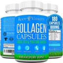 Root Vitality Collagen Peptides Kapselit - Grass-Fed, Pasture-Raised Hydrolyzed Protein Supplement for Skin, Hair, & Nails - ei-GMO, nolla sokeri päivittäin pillereitä miehille ja naisille (180 kapselia)