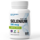 Puregen Labs Selenium 200 mcg Jeast Free Essential Mineral - 500 Kasvissyöjä Tabletit ...
