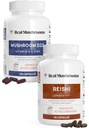 Real Sienet D2-vitamiini, Sinkki (120ct) ja Reishi 415 (90ct) Bundle Chaga - Natural Support for Immunetability, Better Sleep, and Relaxation - Vegan, Gluteeniton, Ei-GMO, Organic Sieniuutteet