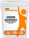 BulkSupplements.com Natrium Ascorbate Powder - Immuuneja tukeva, natriumaskorbaatti C-vitamiini - puskuroitu C-vitamiini, gluteeniton, 2g per annos, 250g (8,8 oz) (Pakkaus 1)