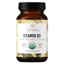 Truvani Organic D3-vitamiini - Kasvipohjainen, USDA Organic, gluteeniton, ei-GMO, Vegan D3-lisä - Tukee Bone, Immuno & Brain Health - 30 tablettia