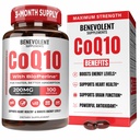 Benevolent Pure CoQ10 200 mg Softgels with BioPerine® for Max Imeytyminen, Ubikinoni Coenzyme Q10 Supplement for Heart Health, Energy Production, Terve ikääntyminen ja antioksidantti tuki, 100 Softgels