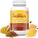Bee Pollen Propolis Royal Jelly Extract Carob, Pure Immuuni Support, Gluteeniton, kasvissyöjä kapselit, 1000 mg