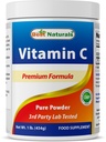 Best Naturals 100% Pure C-vitamiinijauhe 1 lb (454 Gram) Jauhe (myös kutsutaan Askorbiinihappo)