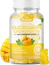 Sokeriton Glukosamiini Kondroitiini Gummit, extra vahvuus 1500 mg Glukosamiinia MSM & Elderberry & Turmeeric, yhteinen tuki täydentää miesten & naisten liikkua vapaa yhteinen terveys