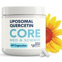 Core Med Science Liposomal Quercetin, 200 mg (60 kapselia) - Quercetin täydentää tukee C-vitamiinia ja sinkkiä - edistää immuunijärjestelmän ja sydämen terveyttä, gluteeniton ja maitotuotteet ilmaiseksi