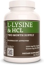 Remedy ravitsemus L-Lysine HCL ... 1000 mg, 60 vegaaninen kapseli Aminohapon ravintolisä ...