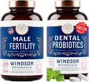 WINDSOR BOTANICS Mies hedelmällisyys täydentää ja suun probiootit tuoretta hengitystä - Miesten terveys Bundle