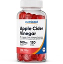 Nutricost Apple Siideri Viinietikka 500 mg, 120 Gummies, Apple Maustettu - Gluteeniton, Ei GMO, Ei maissisiirappi