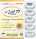 California Gold Nutrition LactoBif® 30 Probiootit, 30 miljardia PMY, 60 kasviskapselia