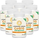 1000 mg Liposomal CoQ10 Ubiquinol, 480 Vegan Softgels, korkea imeytyvä Ubiquinol CoQ10 täydennysosa, aktiivinen antioksidantti muodossa Coenzyme Q10 sydämen toiminta ja energian tuotanto