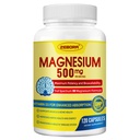 10-in-1 Magnesiumkomplex Supplement, magnesium Glycinate 500 mg Citraatti & malaatti, kelated High Imeytyminen Plus D3-vitamiini & sinkki - hermo-, lihas- ja luutuki - 120 kapselia