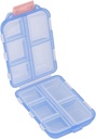 Pilleri tapauksessa - Kannettava Tabletin säilytyslaatikko 10 Osastot - Medicine Capsule Vitamiineja Taitettava Organizer Dispender Holdder Storage for Travel Trip Pocket laukku - Kirkas sininen