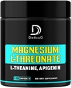 2250MG Magnesium L- Treonate w. L-Theanine & Apigenin - 120 kapselia - Triple Magnesium Complex Supplement