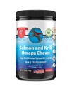Wild Alaskan Salmon Krill Oil Chews for Dogs - 120 Soft Treats - Omega 3 6 9 Fish Supplement EPA, DHA for Itch-Free Skin Coat joints - Allergia Relief - Vähentää hiusten irtoamista - Valmistettu USA