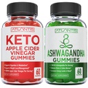 60 Keto Apple Siideri Viinietikka Gummies Advanced Painonlasku + 60 Ashwagandha Gummies - 1500MG Ashwagandha Per Serving