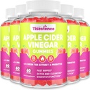 Äiti omenaviinietikka Gummies, Keto ACV Gummies 2000MG - Cleanse & Detox Diet, Max Strength ACV Gummies Green Tea, Vadelma, B12 ja Probiootit aineenvaihduntaa ja ruoansulatusta varten, pakkaus 5