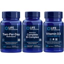 Life Extension Two- Per-Day Multivitamiini, 60 kapselia ... BioActive Complete B-Complex, 60 kapselia... D3-vitamiini 125 mikrog (5000 IU), 60 softgelia...
