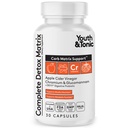 Youth & Tonic Balanced Detox Pillereitä täydellisenä Gut Cleanse & Carb Matrix Support kanssa ACV, Glucomannan, Kromi kehon Detoksiini & Dgestive Health, täydentää miesten & naisten, kolmannen osapuolen testattu
