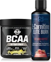PMD Sports BCAA's Stim Free for Recovery and Performance Lemonade (30 palvelinta) & Siren L-karnitiini Elite Burn Fat Loss Support Strawberry Blast 3000 mg (32 tarjoilua)