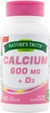 Luonnon Truth Calcium 600 mg + D3-60 päällystetty Kapselit, 2 pakkaus