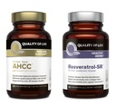 Laatu Elämän ominaisuudet Kinoko Gold AHCC ja Resveratrol SR kestävä julkaisu Formula - Immuuni, Terve ikääntyminen Bundle