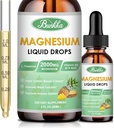 Magnesium Glycinate Supplement, Magnesium Complex Liquid Drops 500 mg Magnesium Glycinate, Magnesiumsitraatti, Vitamiini - 30 päivän toimitus