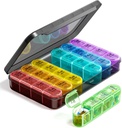 Odaro Weekly Pill Organizer 4 Kertaa päivässä, BPA ilmainen päivittäin pillerilaatikko 7 päivää, suuri matka pilleri tapauksessa 28 Osasto Hold Medicine, Vitamiini ja täydentää