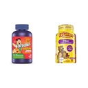 Kiviset vitamiineja pureskeltavia lasten vitamiineja, täydellinen Multivitamiini & L.il Critters kuitu Daily Gummy Supplement lapsille, Ruoansulatuskanavan tukea, Berry ja sitruuna makuja, 90 Gummies