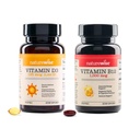 NatureWise-vitamiini D3 5000iu, B12 1000 mcg Mielen selvyyden energiatuki Immuuniterveys Ei-GMO Gluteeniton Oliiviöljy Softgels