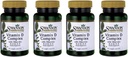 Swanson-vitamiini D Complex vitamiineja D2 & D3 - Täydellinen auringonpaiste vitamiini Complex luun, hammas- ja immuuniterveyden - vitamiini täydentää (50 mikrog, 60 kasviskapselit) 4 pakkaus