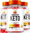 Rize labs (Pakki 3 Ignite Keto ACV Gummies, Advanced Painonmenetys, Keto Ignite Supplement (180 Gummies)