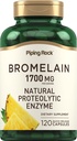 Piping Rock bromimeliini Täydennysaine 1700 mg 120 kapselia Ananas Enzyme 